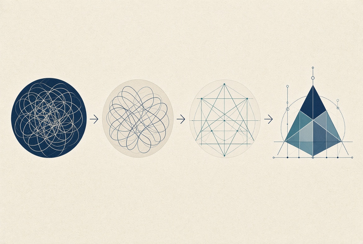 From chaos to structure: the four stages of the method